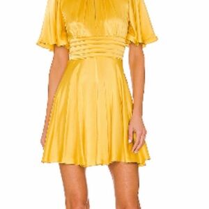 Amanda Uprichard Raya Dress in Honey Yellow